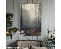 Misty Forest Canvas Sign