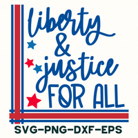 Liberty And Justice For All Sign Svg