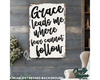 Grace Leads Me Canvas Sign