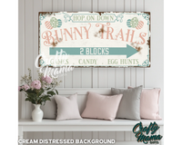 Bunny Trails Canvas Sign