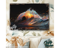 Ocean Wave Canvas Sign