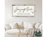 Amazing Grace Hymn Canvas Sign