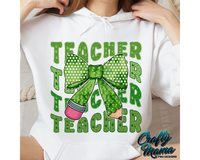 St. Patricks Day Teacher Pencil Bow