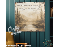 Cast Alll Your Cares On Him Canvas Sign