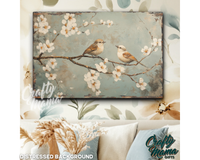 Vintage Birds Canvas Sign