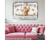 Arrow And Heart Cupid Canvas Sign