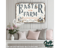 Easter At The Farm Canvas Sign