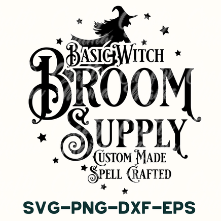 a black and white image of a broom and the words broom and broom supply