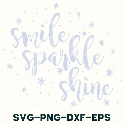 smile sparkle shine svg - png - dxf - eps