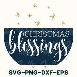 christmas blessing svg - dxf - eps