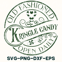 an old fashioned kringle candy logo