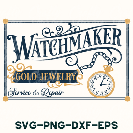 a logo for a jewelry store called watchmaker gold jewelry service and repair