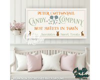 Cottontail Candy Company Canvas Sign