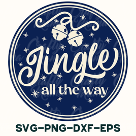 a blue and white circle with the words,'single all the way '