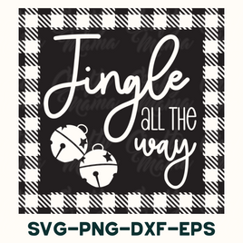 a black and white plaid pattern with the words,'single all the way '