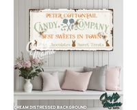 Cottontail Candy Company Canvas Sign