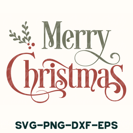 merry christmas svg - dxf - eps