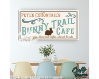 Easter Bunny Trail Cafe Canvas Sign