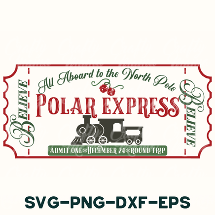 a ticket for a polar express train ride