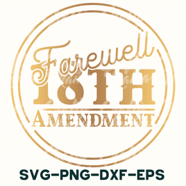 a white and gold logo with the words farewell toth amenment