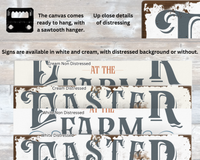 Easter At The Farm Canvas Sign