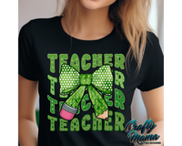 St. Patricks Day Teacher Pencil Bow