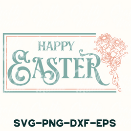 a happy easter svg - dxf - eps