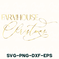 a farm house christmas svg - png - dxf - eps