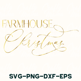 a farm house christmas svg - png - dxf - eps