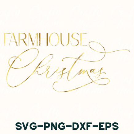 a farm house christmas svg - png - dxf - eps