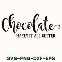 Chocolate Svg, Chocolate Makes It All Better