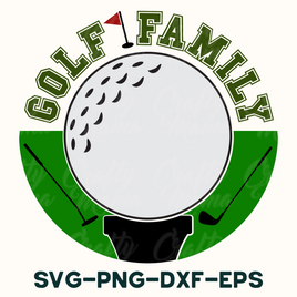 Golf Family Round Sign Svg