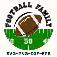 Football Family Round Sign Svg