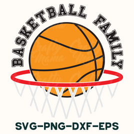 Basketball Family Round Sign Svg