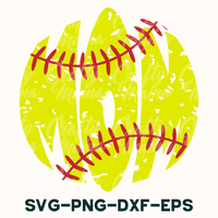 Distressed Softball Mom Svg