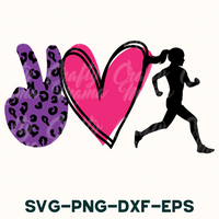 Running SVG, Runner Svg, Peace Love Run