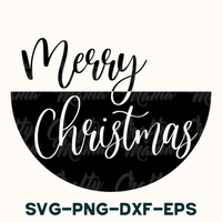 Christmas Svg, Merry Christmas Round Sign