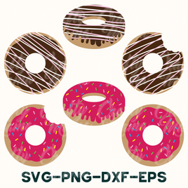 Donut Svg, Donut Clip Art Bundle