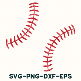 Baseball Stitches Svg