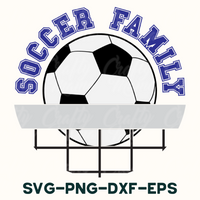 Soccer Family Round Sign Svg