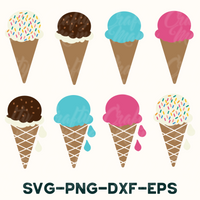 Ice Cream Cone Svg, Summer Svg