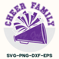 Cheer Family Round Sign Svg