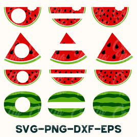 Watermelon Svg, Watermelon  Monogram