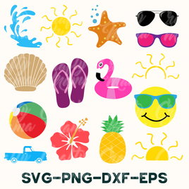 Beach Svg Bundle, Summer Svg