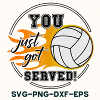 Volleyball Sign Svg, You Just Got Served