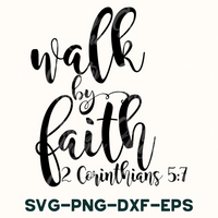 Walk By Faith Svg, 2 Corinthians 5