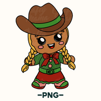 Cowboy Gingerbread Girl Png