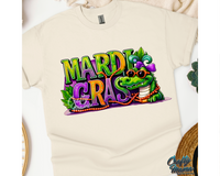 Mardi Gras Girl Alligator