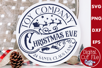 Christmas Eve Toy Company Round Sign