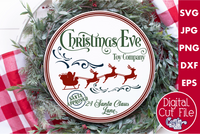 Christmas Eve Toy Company Round SVG